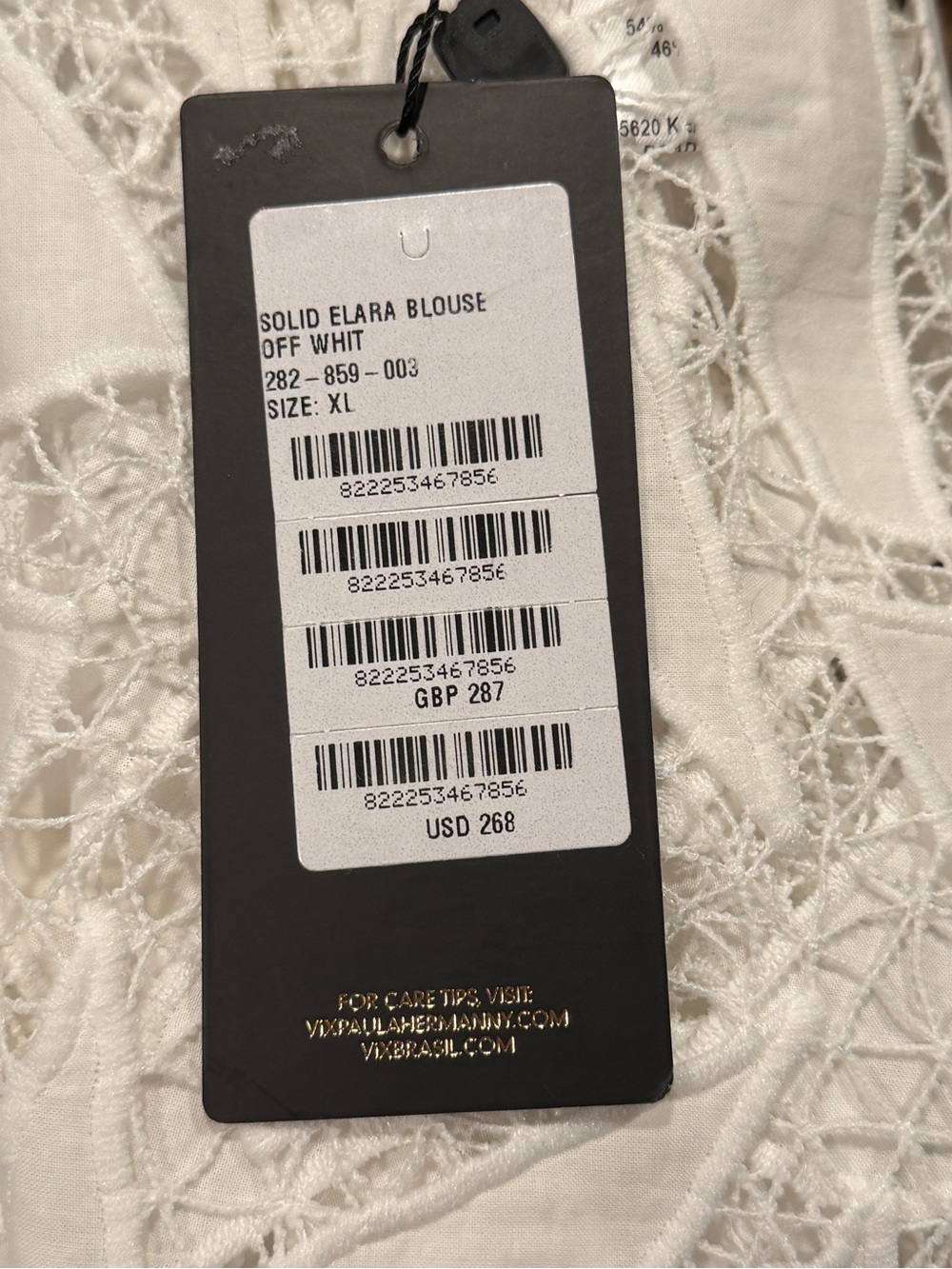 NWT VIX PAULA HERMANNY Elara Cutout Crop Cover-Up Top XL - Picture 5 of 10